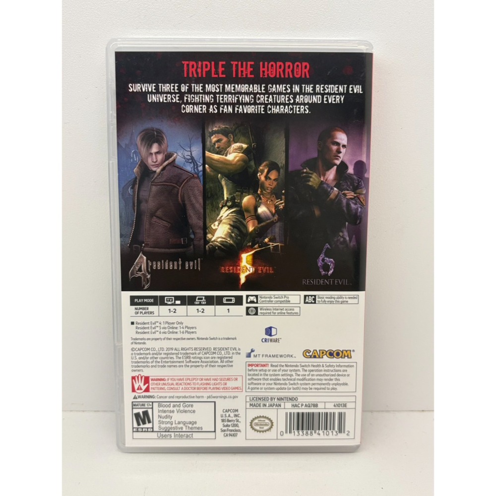 【優格米電玩內湖】2手 二手 中古 NS Switch 惡靈古堡4 中文版 惡靈古堡 只有4代 (5代、6代序號已使用)-細節圖2
