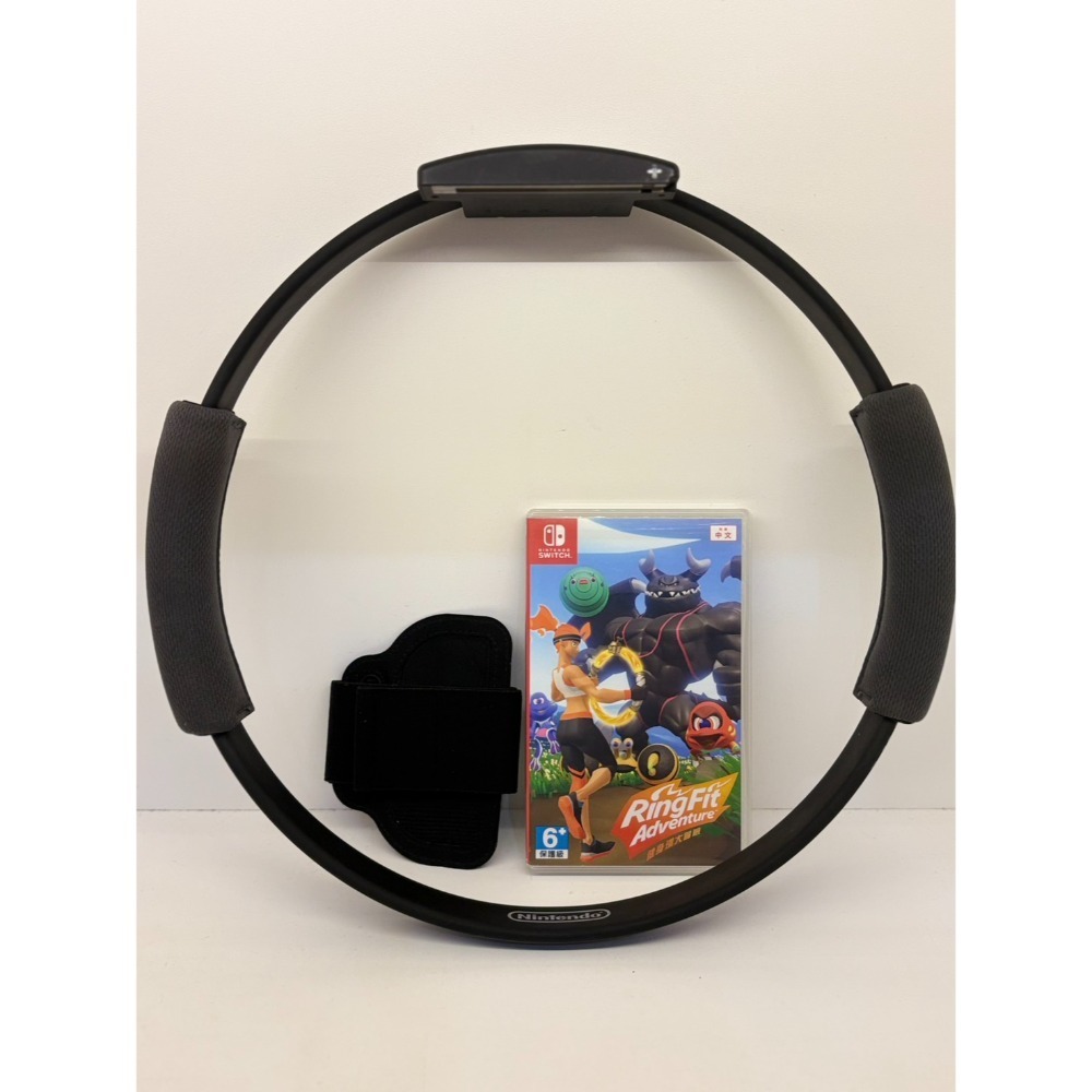 【優格米電玩內湖】2手 二手 中古 NS Switch 健身環大冒險 健身環 中文版 配件齊全 附含環和腿帶 無外盒裝-規格圖1