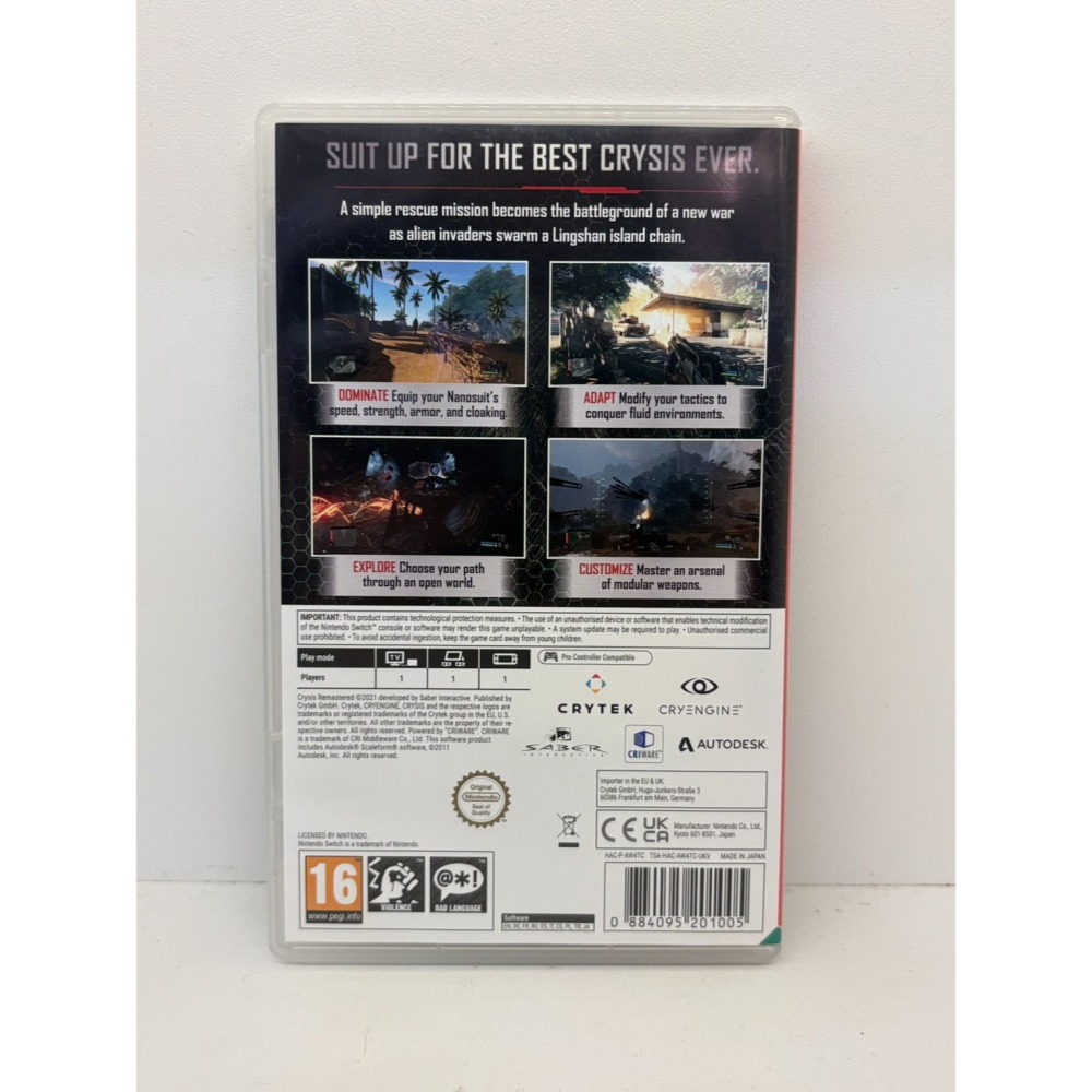 【優格米電玩內湖】2手 二手 中古 NS Switch 末日之戰 重製版 中文版 末日之戰重製版 Crysis-細節圖2