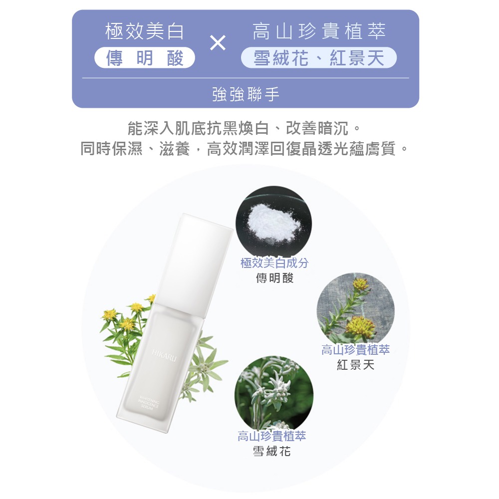 【Jollyard 潔麗雅】HIKARU抗黑美白精華乳 50ml-細節圖2