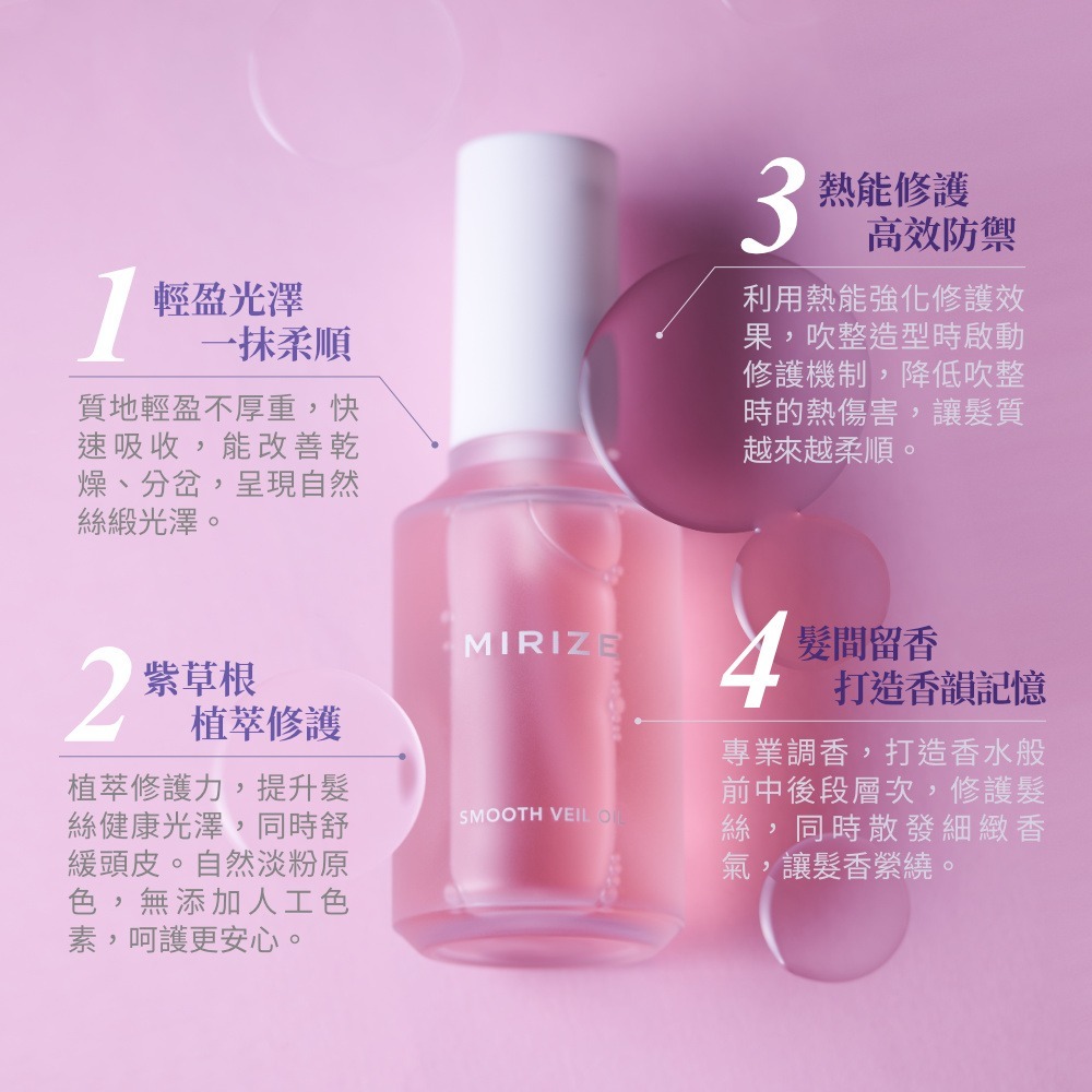 【Jollyard 潔麗雅】 MIRIZE 琉光織香護髮精華油 80ml-細節圖4