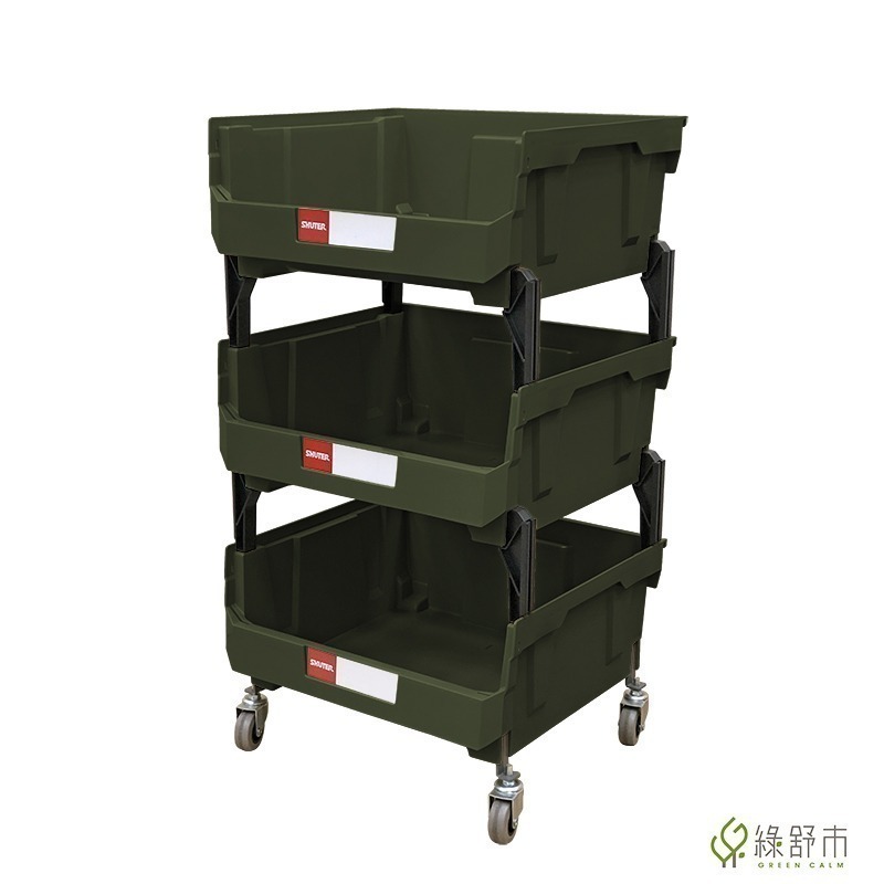 【樹德】大地色防水三層收納車｜三層推車｜置物推車｜HB-2503h+HB-C50｜工具車｜收納推車｜-細節圖10