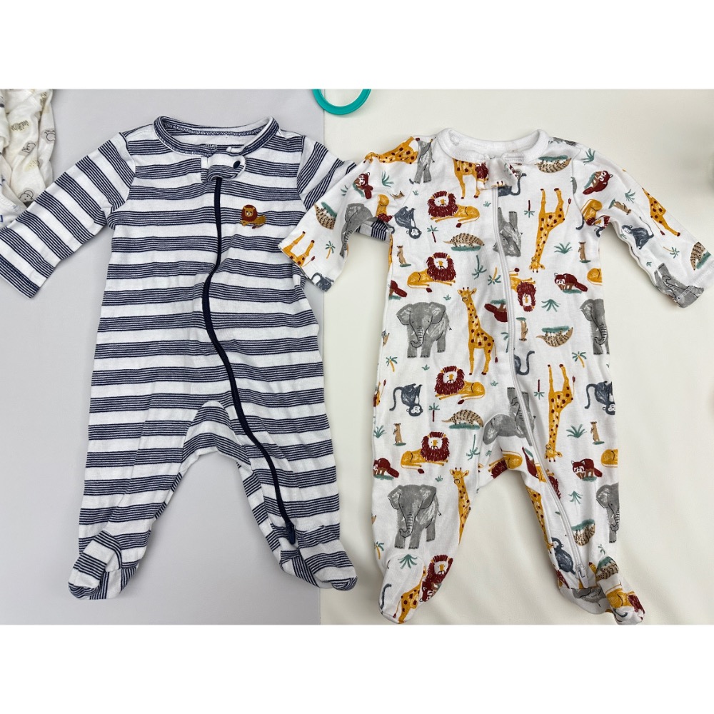 新生兒0-3m 連身包腳-細節圖2