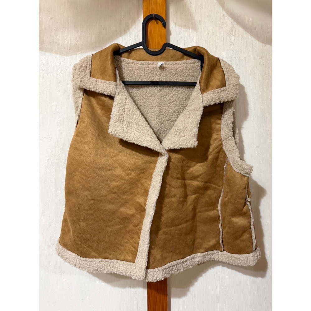 粉上衣+牛仔背心+麂皮背心-細節圖3