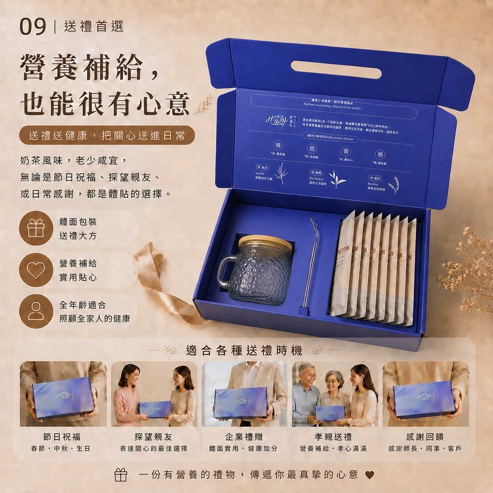 【Hozho Body 好滋好 賦養蛋白】 日間賦養禮盒｜一週蛋白補給組－香濃奶茶風味(加碼贈7-11咖啡卡)-細節圖9