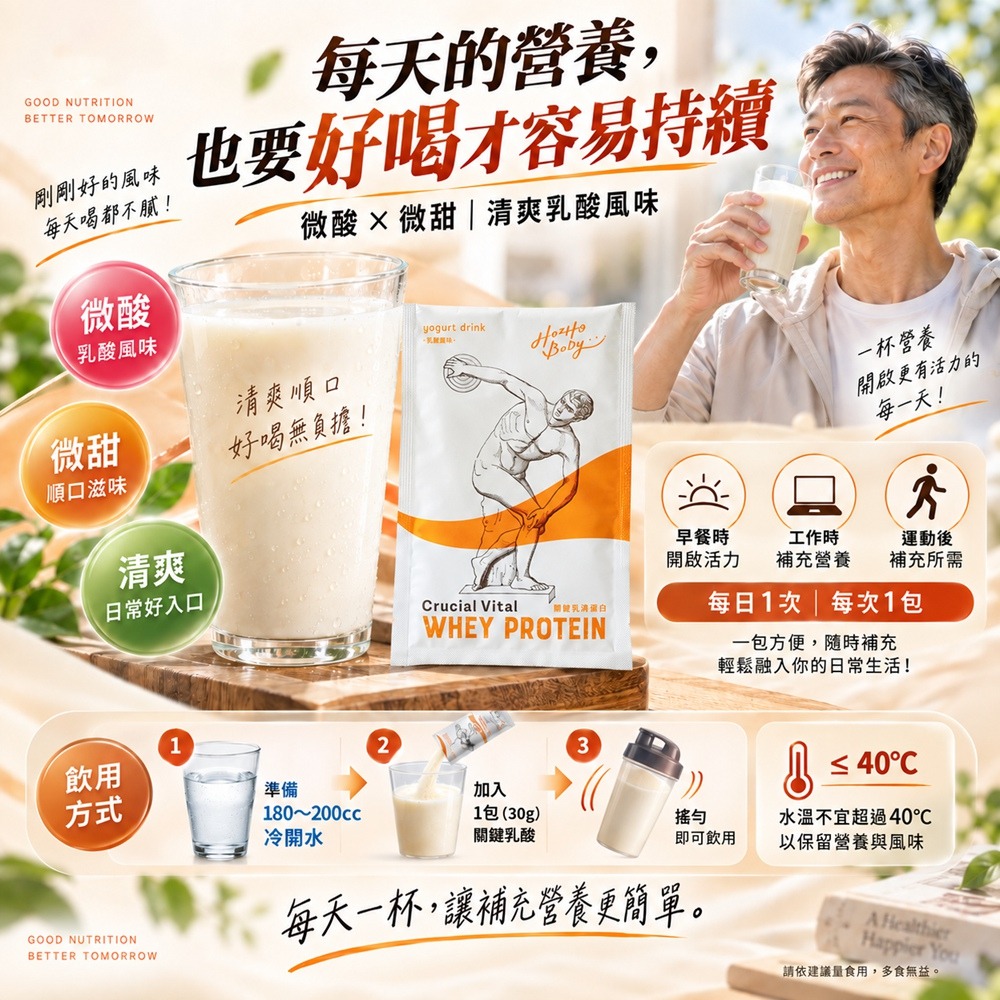 Hozho Body 好滋好 關健乳酸乳清蛋白體驗包(30g/包) 1包/7包/20包/30包/60包/90包 任選-細節圖7