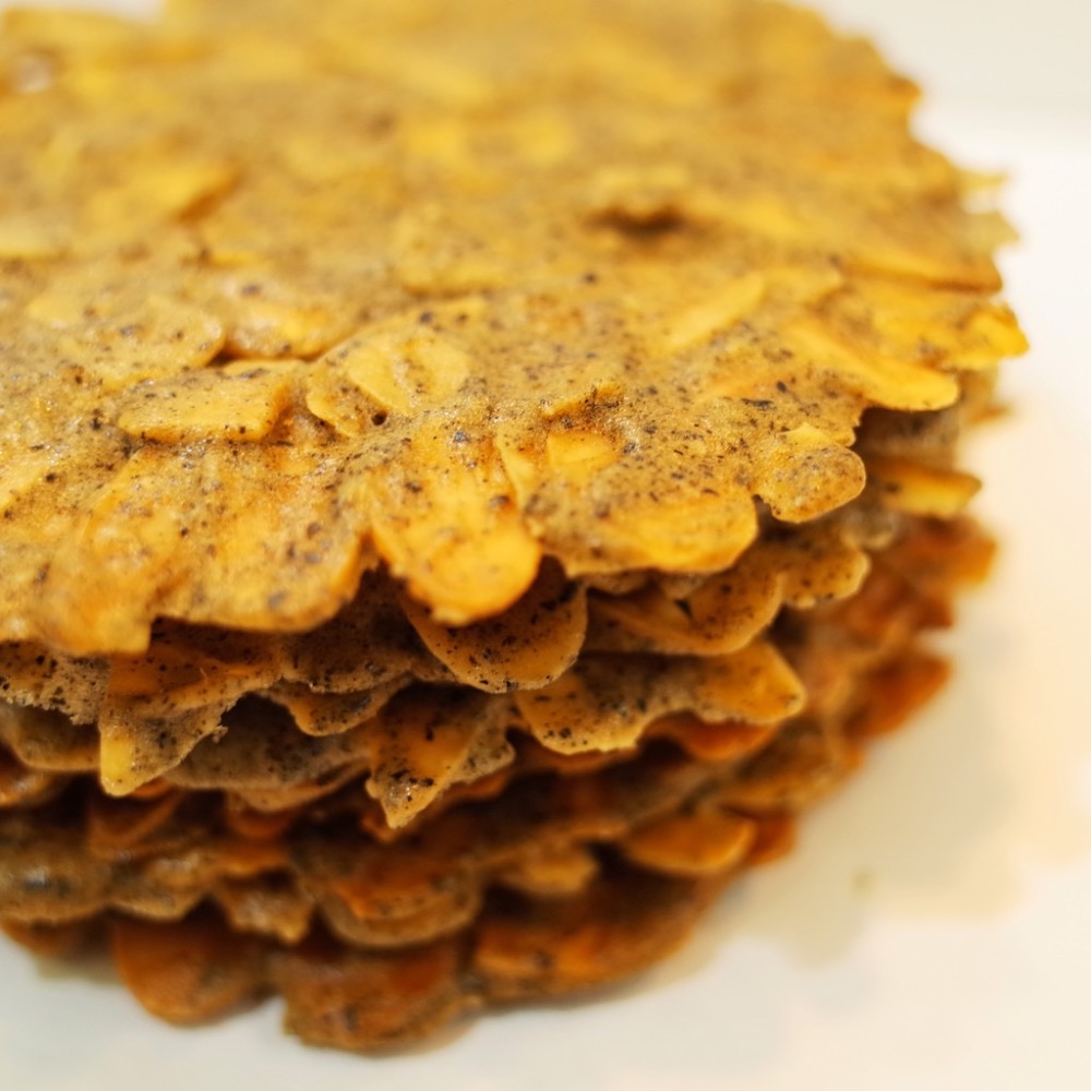 黑芝麻杏仁瓦片　養生健康　手工餅乾-細節圖2