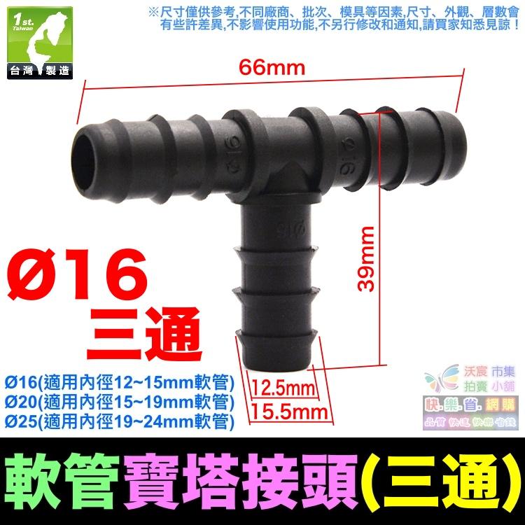 🐳㊣【水博士】Ø16~25mm軟管接頭 三通 彎頭 直通 堵頭 大小頭 PE管 PVC管 珠光管 寶塔接頭-細節圖2