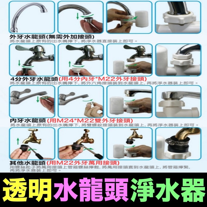 💦㊣【水博士】透明水龍頭淨水器(專用) 醫療級0.1μm陶瓷7合1濾芯(泥水變清水)廚房自來水除氯過濾器-細節圖5