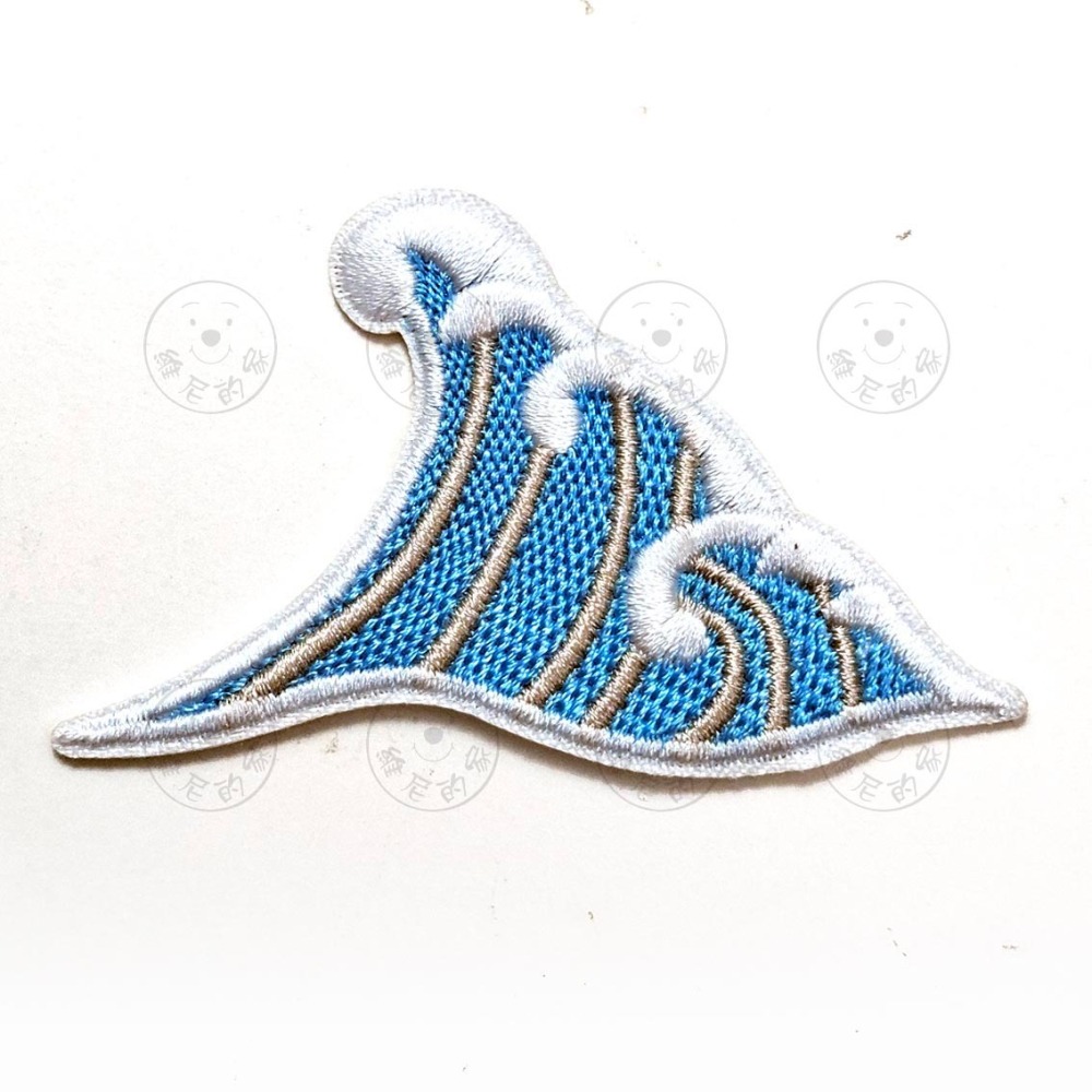 燙布貼 刺繡 熨燙 布貼 波浪 海浪 潮水 海洋 浪花 自然風景 補丁 電繡貼 DIY 裝飾 台灣現貨 維尼的家-細節圖5
