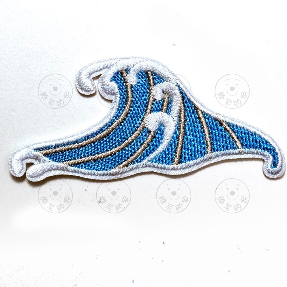 燙布貼 刺繡 熨燙 布貼 波浪 海浪 潮水 海洋 浪花 自然風景 補丁 電繡貼 DIY 裝飾 台灣現貨 維尼的家-細節圖6