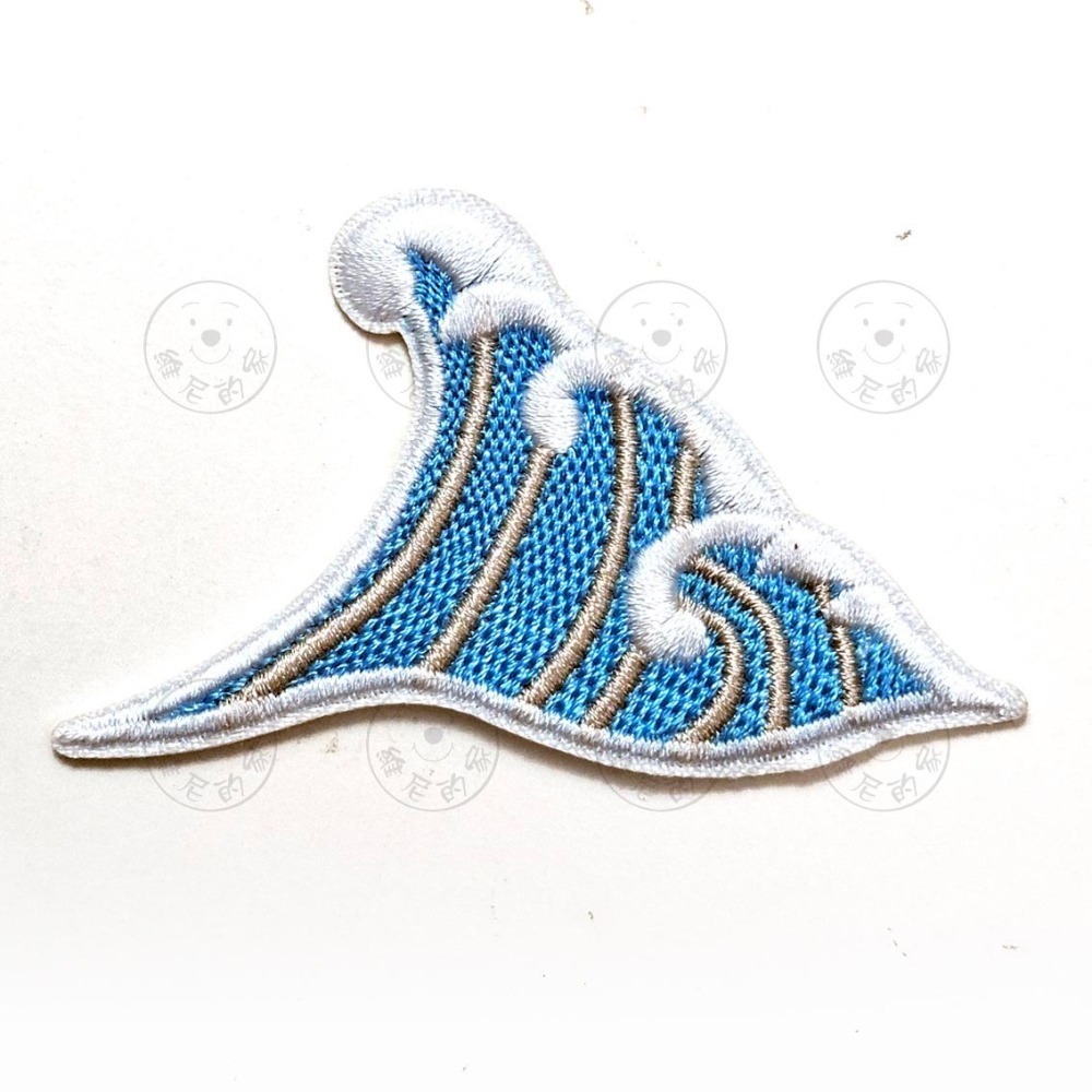 燙布貼 刺繡 熨燙 布貼 波浪 海浪 潮水 海洋 浪花 自然風景 補丁 電繡貼 DIY 裝飾 台灣現貨 維尼的家-細節圖5