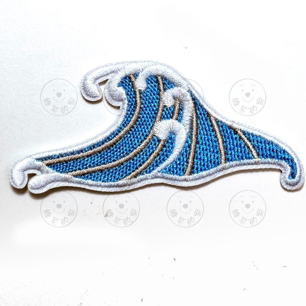 燙布貼 刺繡 熨燙 布貼 波浪 海浪 潮水 海洋 浪花 自然風景 補丁 電繡貼 DIY 裝飾 台灣現貨 維尼的家-細節圖6