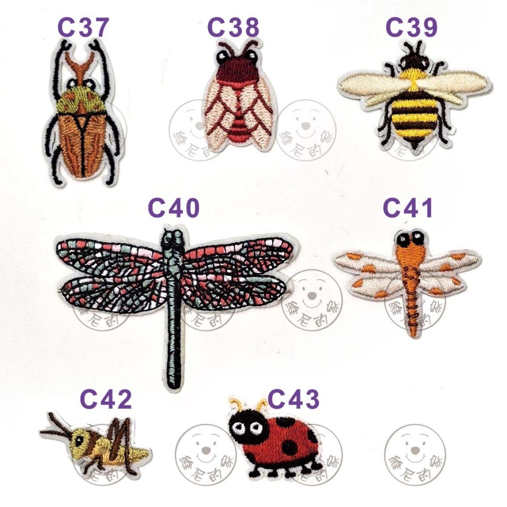 布貼 燙布貼 刺繡 貼布 熨燙 昆蟲 甲蟲 獨角仙 蟬 蜜蜂 蜻蜓 蝴蝶 蜜蜂 蚱蜢 瓢蟲 動物 現貨 維尼的家-細節圖3