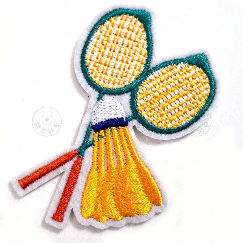維尼的家 燙布貼 布貼 刺繡 熨燙 運動 球 羽球 球拍 羽毛球 棒球 手套 籃球 裝飾徽章 貼布 台灣現貨-規格圖5