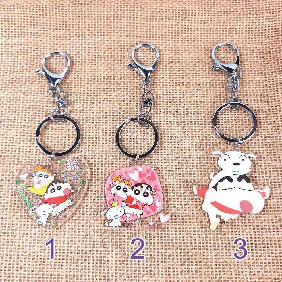 維尼的家 蠟筆小新 正版 壓克力 鑰匙圈 小葵 小白 吊飾 鎖圈 掛飾 飾品 現貨-細節圖3