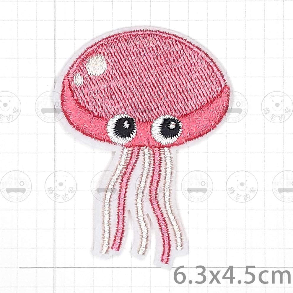 維尼的家 燙布貼 亮片 刺繡布貼 熨燙 手縫 海洋生物 動物 水母 海螺 鯊魚 藍鯨 熱帶魚 螃蟹 海星 扇貝 貝殼-規格圖7