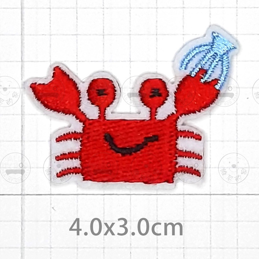維尼的家 燙布貼 亮片 刺繡布貼 熨燙 手縫 海洋生物 動物 水母 海螺 鯊魚 藍鯨 熱帶魚 螃蟹 海星 扇貝 貝殼-規格圖7