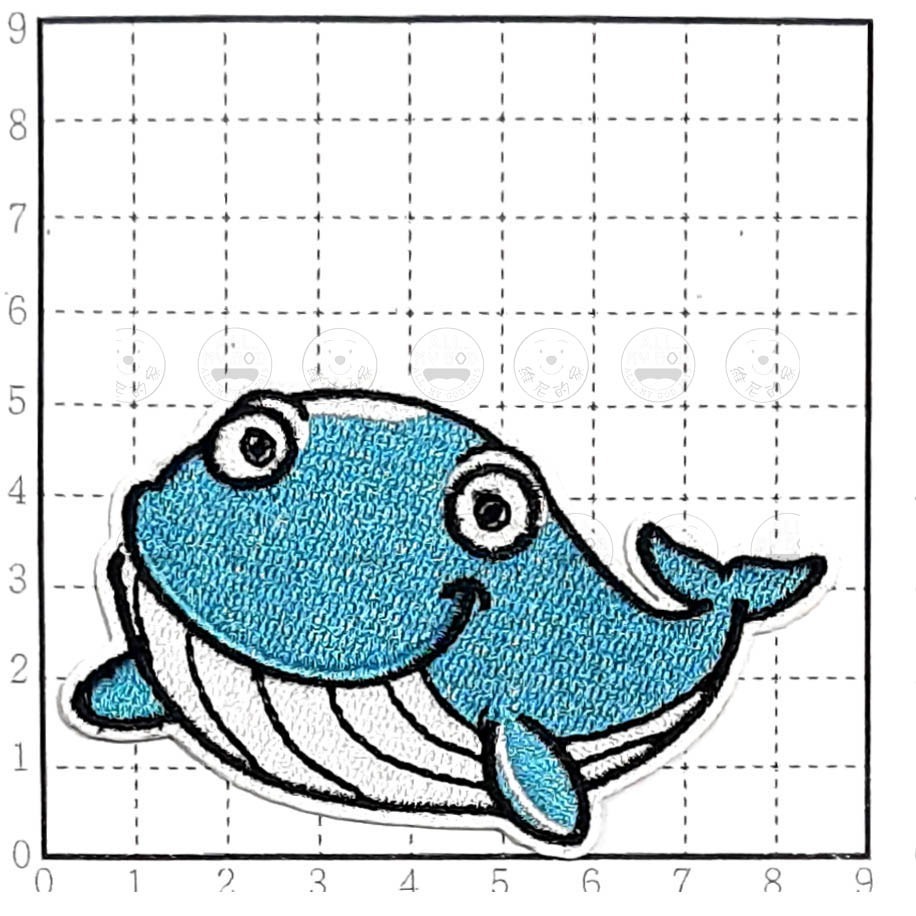 維尼的家 燙布貼 刺繡布貼 海洋生物 動物 魚 鯊魚 鯨魚 烏龜 鯉魚 小丑魚 章魚 水母 螃蟹龍蝦 寄居蟹 海星 海馬-規格圖6