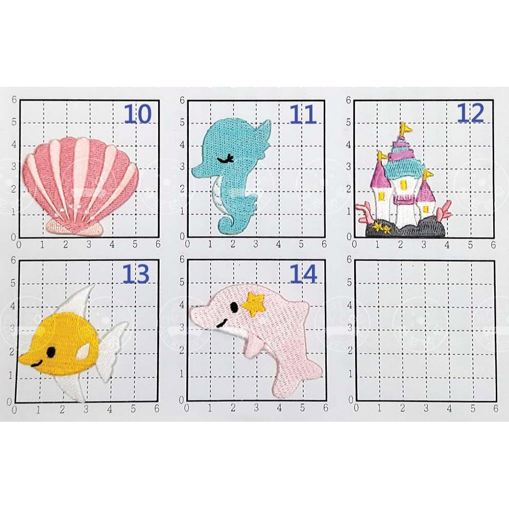 燙布貼 刺繡熨燙 布貼 海洋生物 動物 鯊魚 海豚 燈籠魚 鯉魚旗 貝殼 海馬 熱帶魚 城堡 徽章 補丁 維尼的家-細節圖4