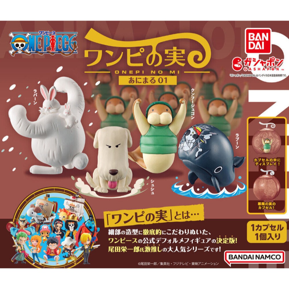 現貨《玩具魔王》海賊王 航海王 轉蛋扭蛋 珍奇異獸 動物 果實動物 P1 拉邦 咻咻 功夫海牛 拉布-規格圖6