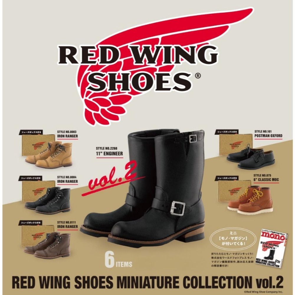 現貨《玩具魔王》Red Wing 紅翼鞋 經典鞋款 2代 紅翼品牌系列鞋 8083 靴子 鞋子 扭蛋 轉蛋-細節圖3