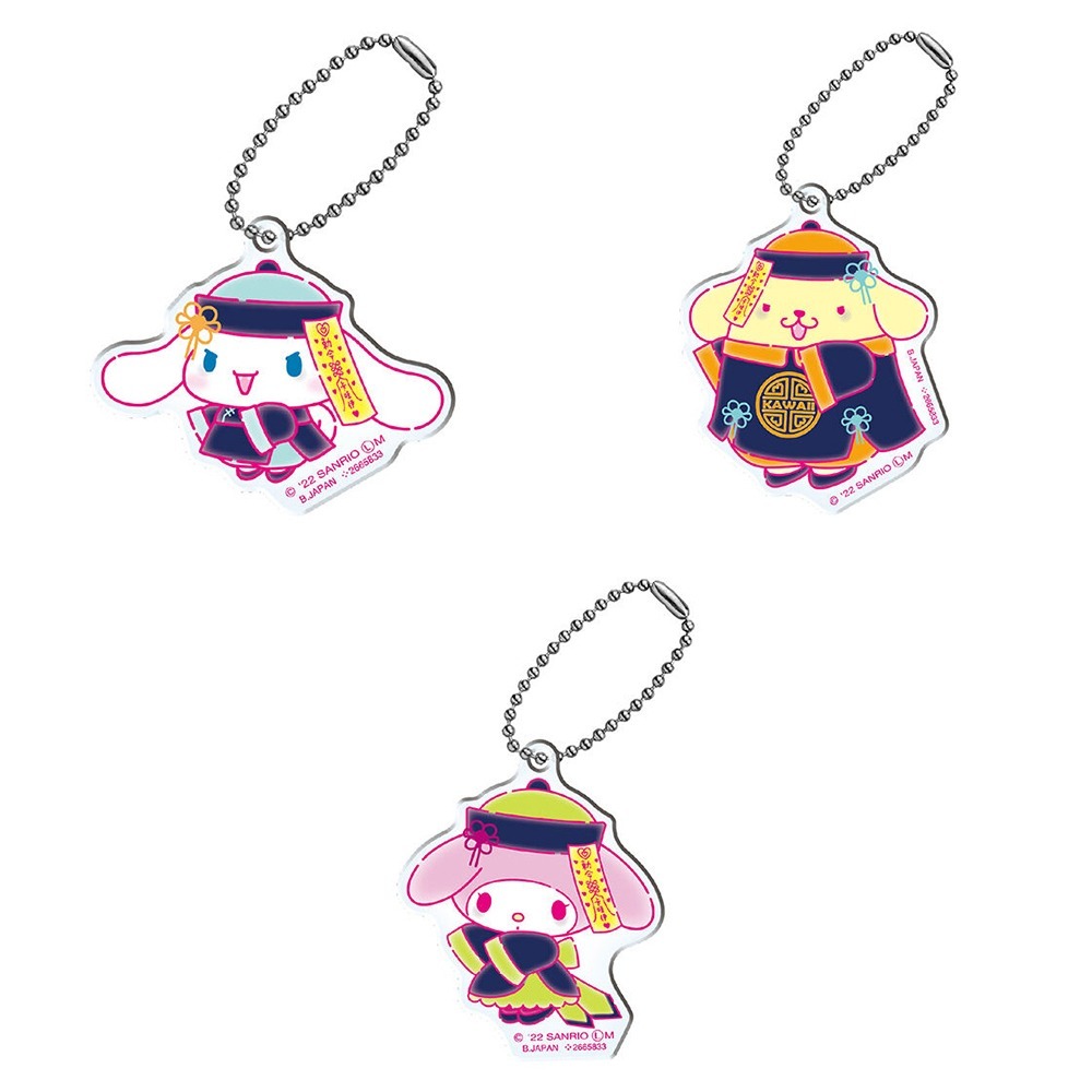 現貨《玩具魔王》三麗鷗 小殭屍 日本萬代 限定 萬聖節 殭屍 布丁狗 大耳狗 美樂蒂 扭蛋 轉蛋 絕版 壓克力吊飾-規格圖3