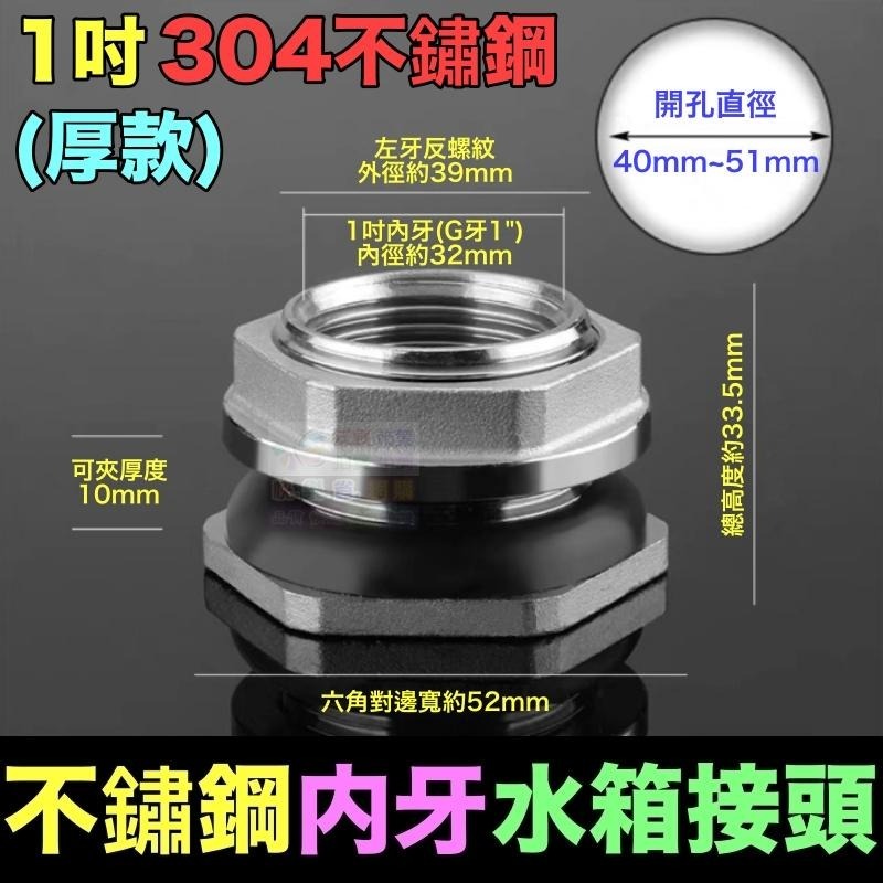 🚁㊣【台灣製】食品級 4分~2吋 304不鏽鋼內牙 水箱接頭 水塔接頭 無鉛 魚缸 水池 水桶 內螺紋接口接頭-細節圖6