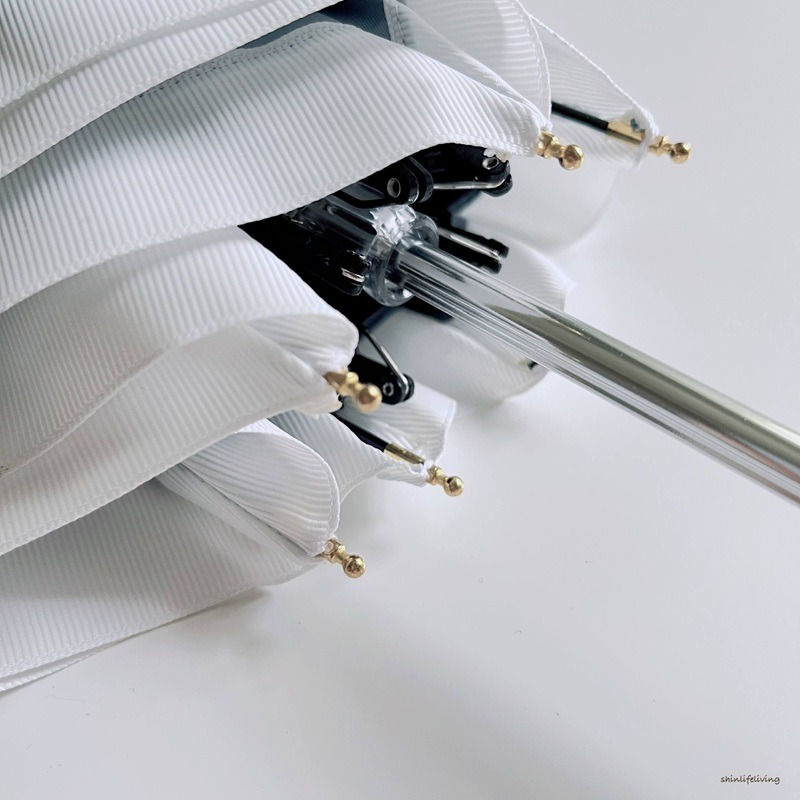 日本 Ciel晴雨多功能緞面折傘 淑女傘 抗UV 防曬 遮光 遮熱 UPF50+-細節圖5