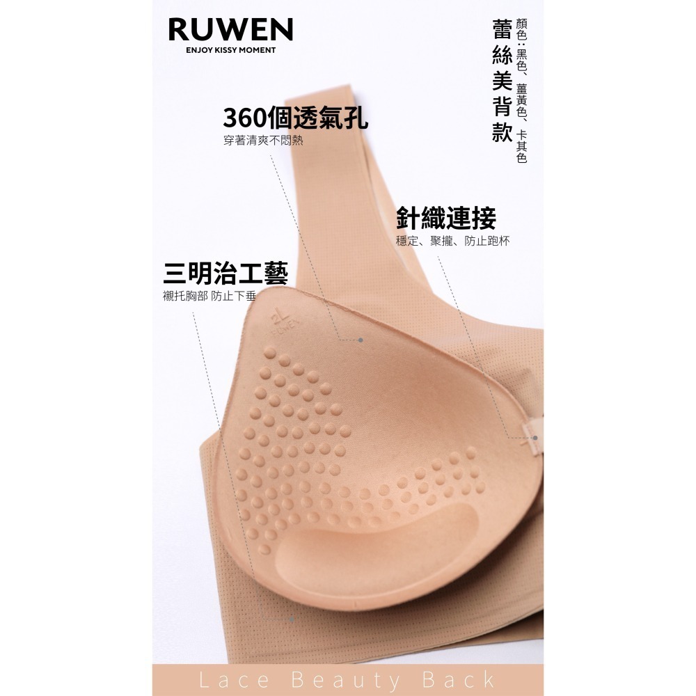 24HR 出貨🚚現貨不必等🌸RUWEN如吻KISSY🔥美背蕾絲款-細節圖2