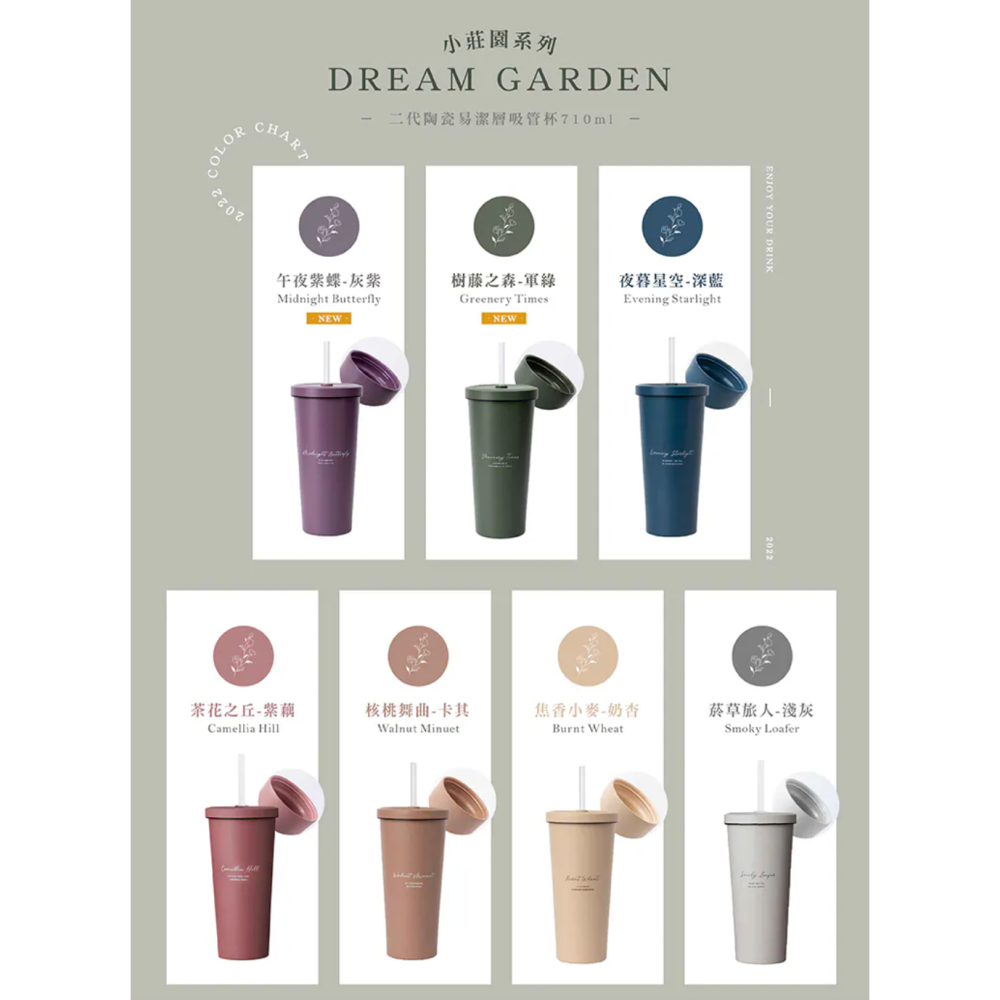 「良杯製所」小莊園系列 二代陶瓷易潔層吸管杯710ml-細節圖2