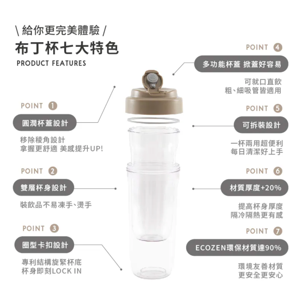 「良杯製所」三麗鷗聯名款 小緞帶系列 可拆雙層布丁杯720ML-細節圖7