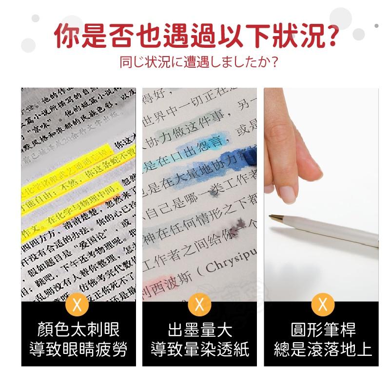 【現貨🔥柔和護眼 不暈紙】莫蘭迪螢光筆 護眼螢光筆 螢光筆 手帳筆 重點筆 螢光筆組 標記筆 淡色螢光筆(BE1156-細節圖2