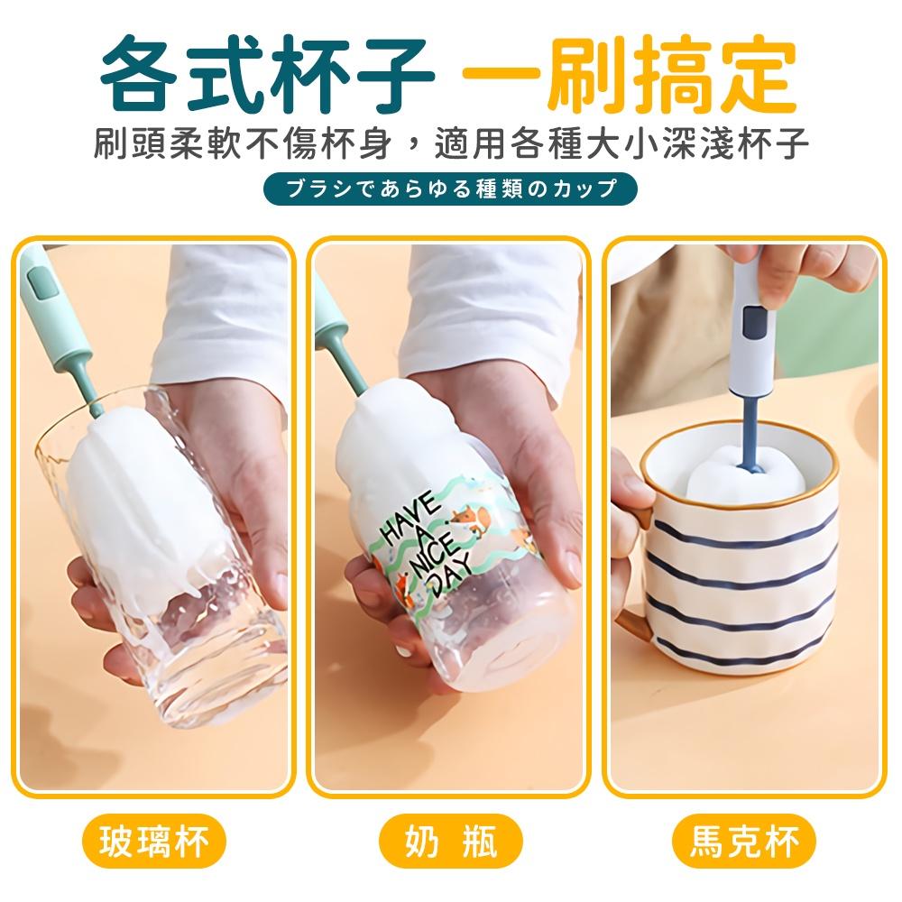 🔥台灣公司貨🔥奶瓶刷 杯刷 瓶刷 清潔刷 洗杯刷 長柄刷 杯子刷 洗碗刷 長刷 保溫杯刷 海綿杯刷(BE1130)-細節圖8