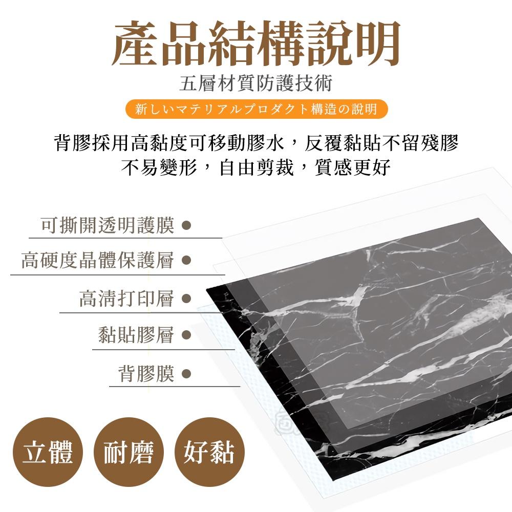 🔥台灣現貨🔥大理石貼 大理石地板貼 地貼 大理石地貼 防滑地貼 地磚貼 防水地板貼 防水地貼 地墊貼 廚房地貼 加厚地貼-細節圖5
