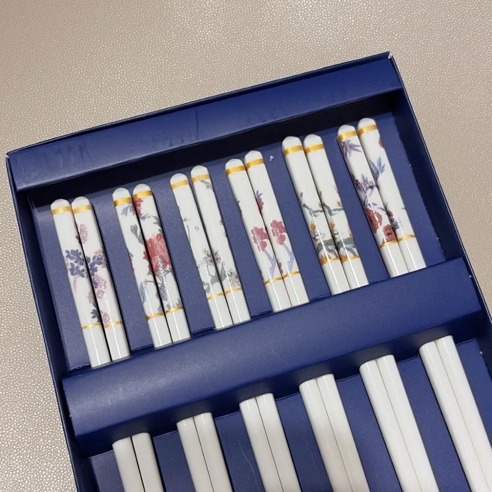 【陶瓷彩繪花鳥筷】凱基金紀念品🥢-細節圖2