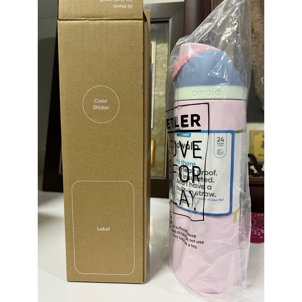 【舊包裝-限量款 草莓馬卡龍】Owala® FreeSip 雙飲口吸管水壺-細節圖3