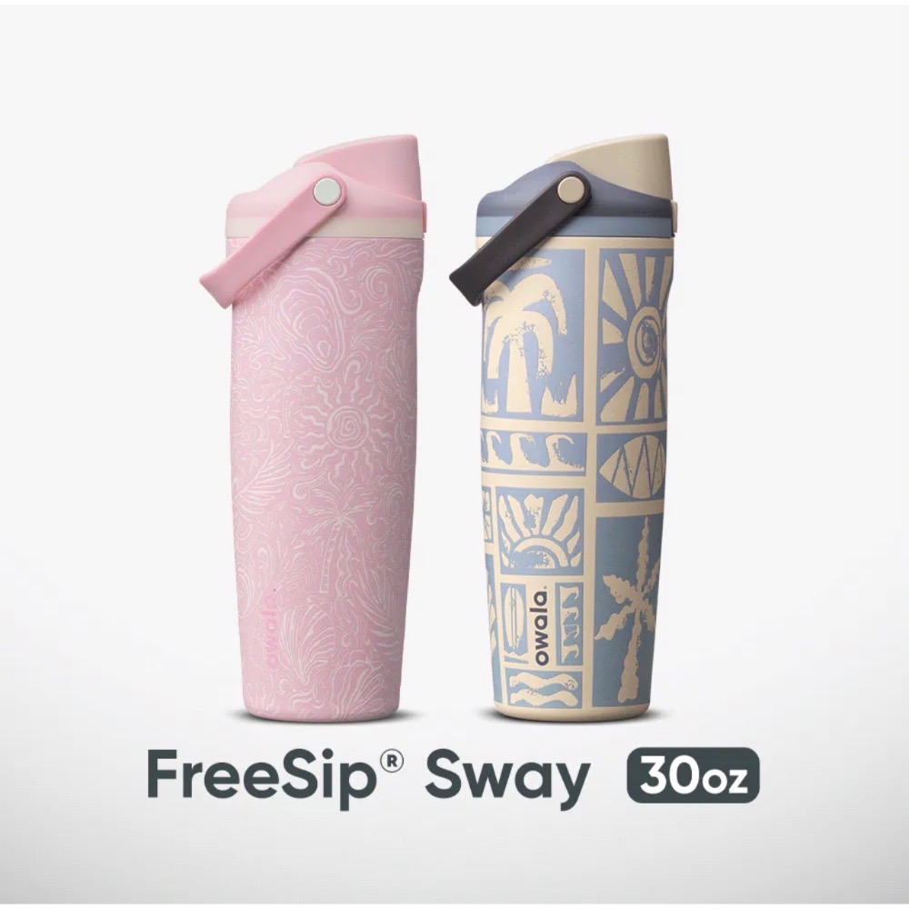 【特別款-加州海岸】 Owala® FreeSip Sway T 鏽鋼 雙飲口吸管手提水壺| 加州海岸 系列-細節圖3