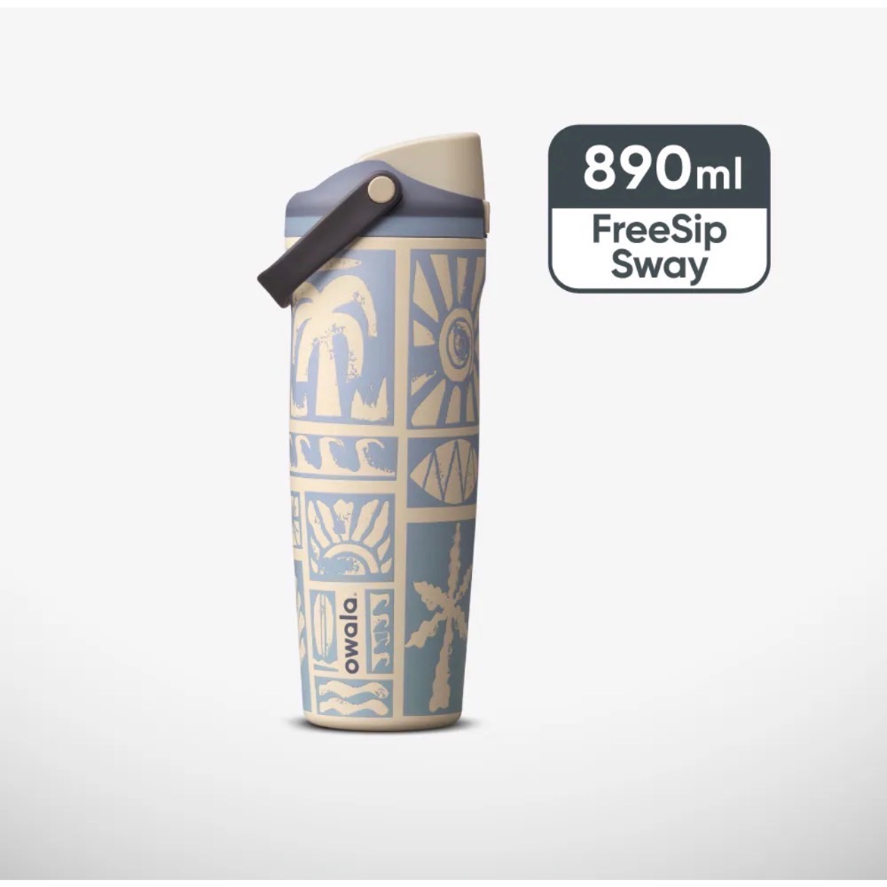 【特別款-加州海岸】 Owala® FreeSip Sway T 鏽鋼 雙飲口吸管手提水壺| 加州海岸 系列-細節圖4