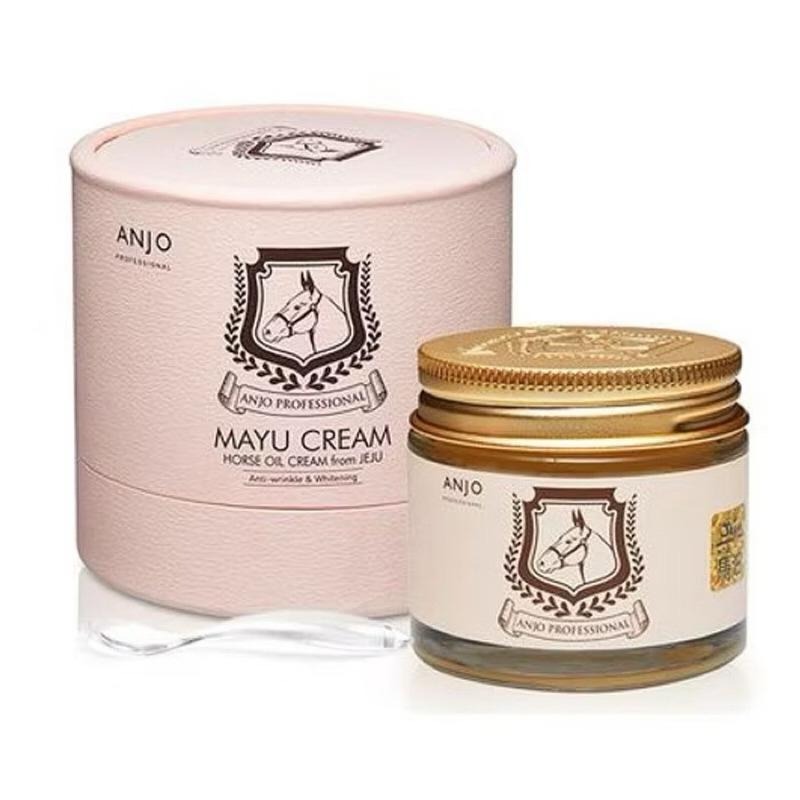 附發票 韓國 ANJO 濟州 馬油 瞬亮面霜 70g-細節圖2