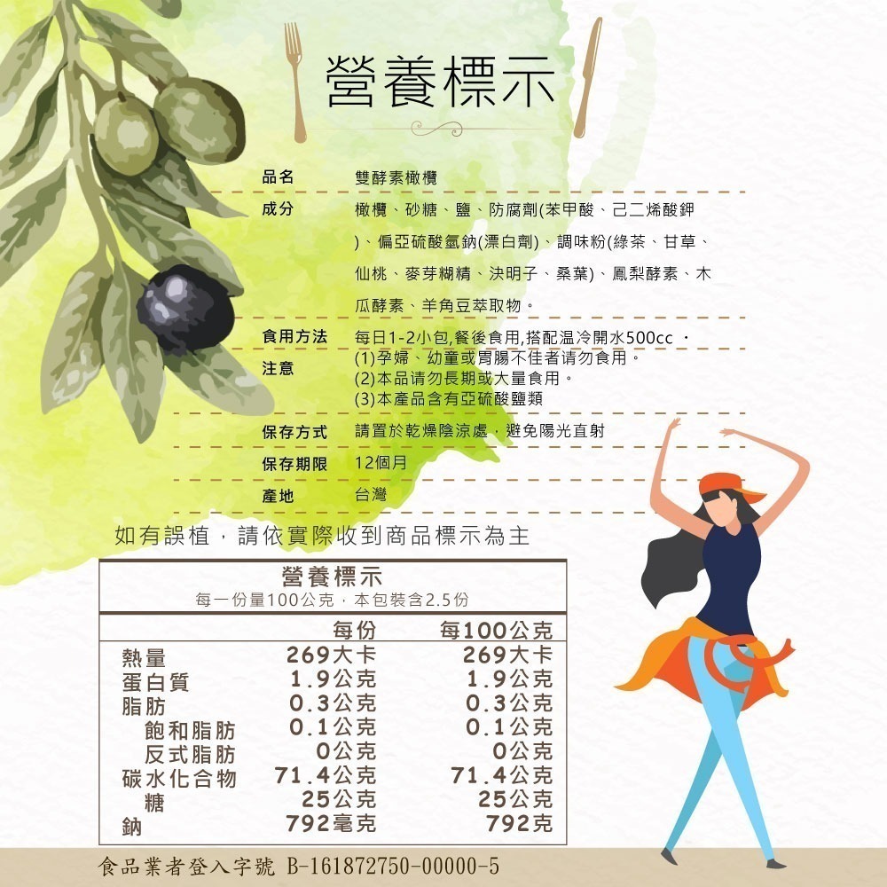 雙酵素橄欖(無籽) 250g (買六送一、買十送二)雙酵素 順暢 雙酵素橄欖 酵素橄欖 橄欖 【甜園】-細節圖6