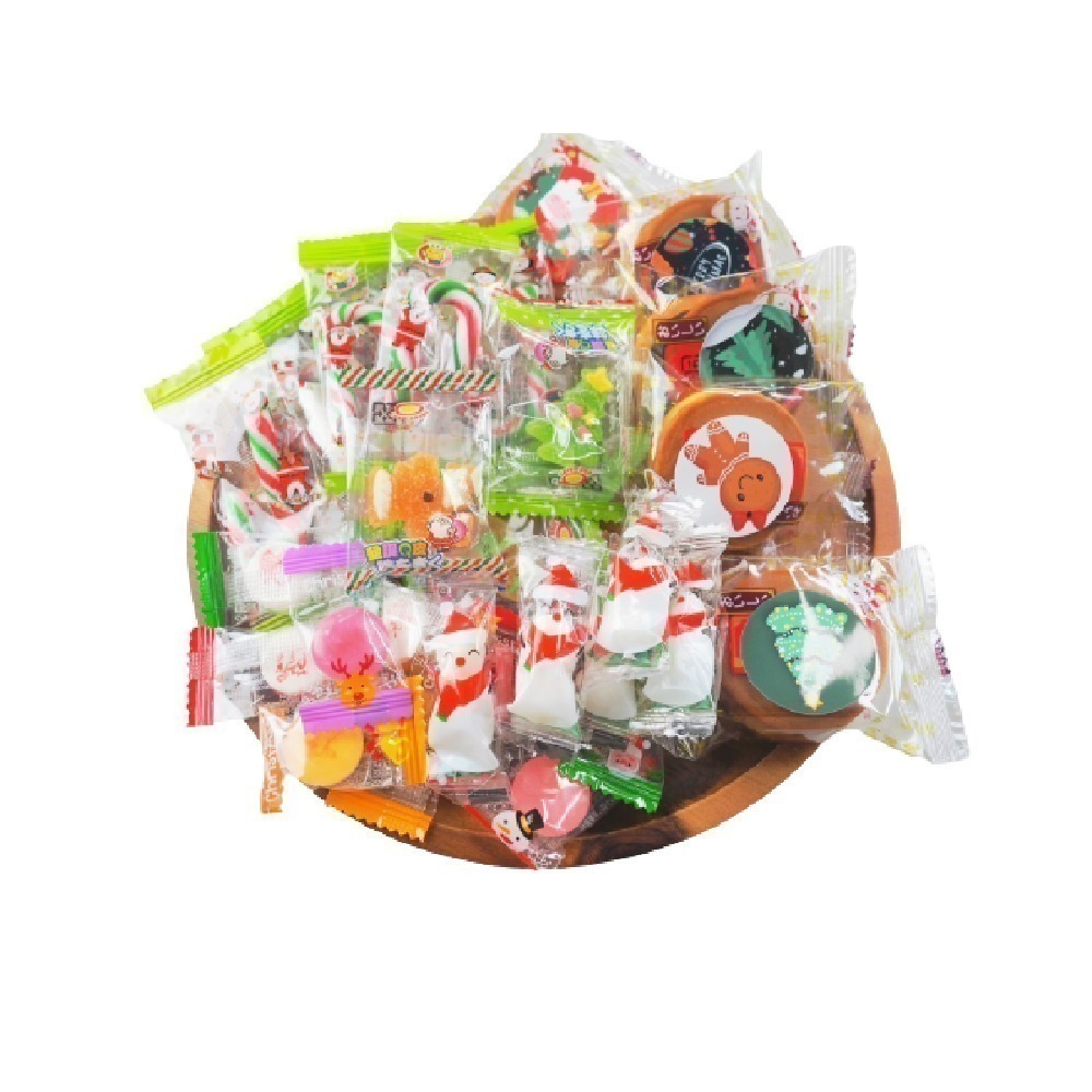 聖誕繽紛樂 500g 綜合聖誕糖果 聖誕節 X＇mas 可愛糖果 綜合糖果 節慶糖果 風味軟糖 交換禮物【甜園】-細節圖2