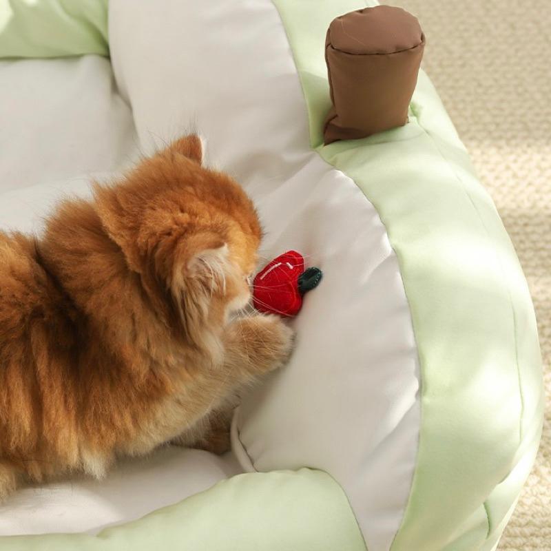 2024年夏季新款蘋果沙發貓窩四季通用狗狗窩小型犬睡覺的窩寵物夏天貓咪床-細節圖6