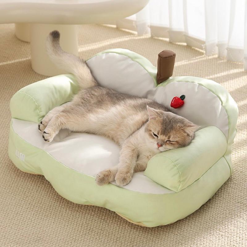 2024年夏季新款蘋果沙發貓窩四季通用狗狗窩小型犬睡覺的窩寵物夏天貓咪床-細節圖8