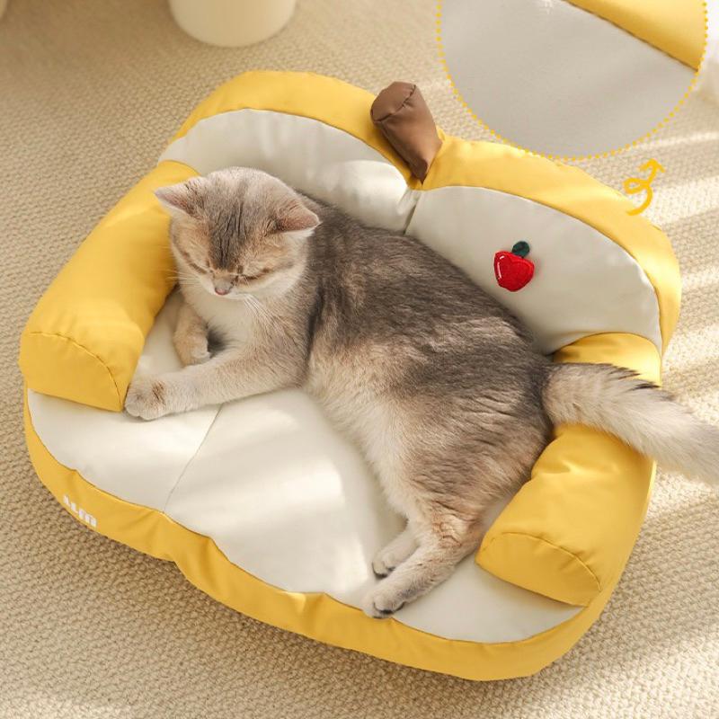 2024年夏季新款蘋果沙發貓窩四季通用狗狗窩小型犬睡覺的窩寵物夏天貓咪床-細節圖9