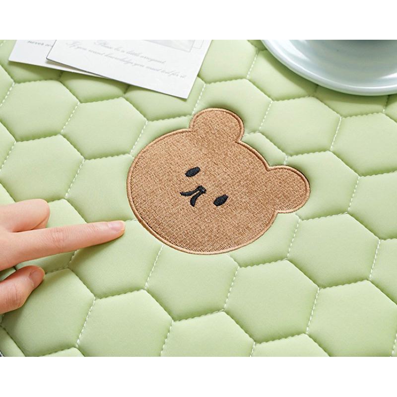 2024夏季新款小熊圖案乳膠涼感沙發墊冰涼墊沙發貓墊狗墊沙發坐墊單人雙人三人沙發毯-細節圖3