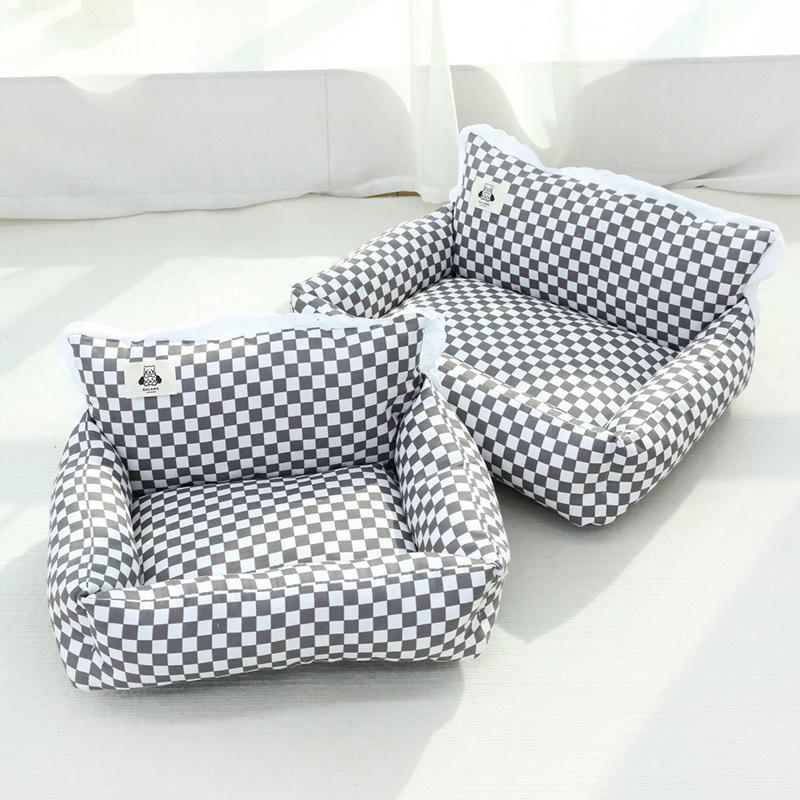 2024秋冬新款萌趣寵物花邊窩靠背寵物沙發窩四季通用小貓床小狗沙發窩狗窩源頭工廠貓狗用品-細節圖3