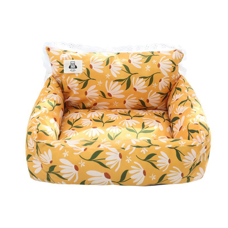 2024秋冬新款萌趣寵物花邊窩靠背寵物沙發窩四季通用小貓床小狗沙發窩狗窩源頭工廠貓狗用品-細節圖5