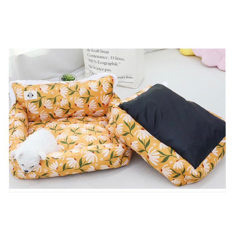 2024秋冬新款萌趣寵物花邊窩靠背寵物沙發窩四季通用小貓床小狗沙發窩狗窩源頭工廠貓狗用品-細節圖7