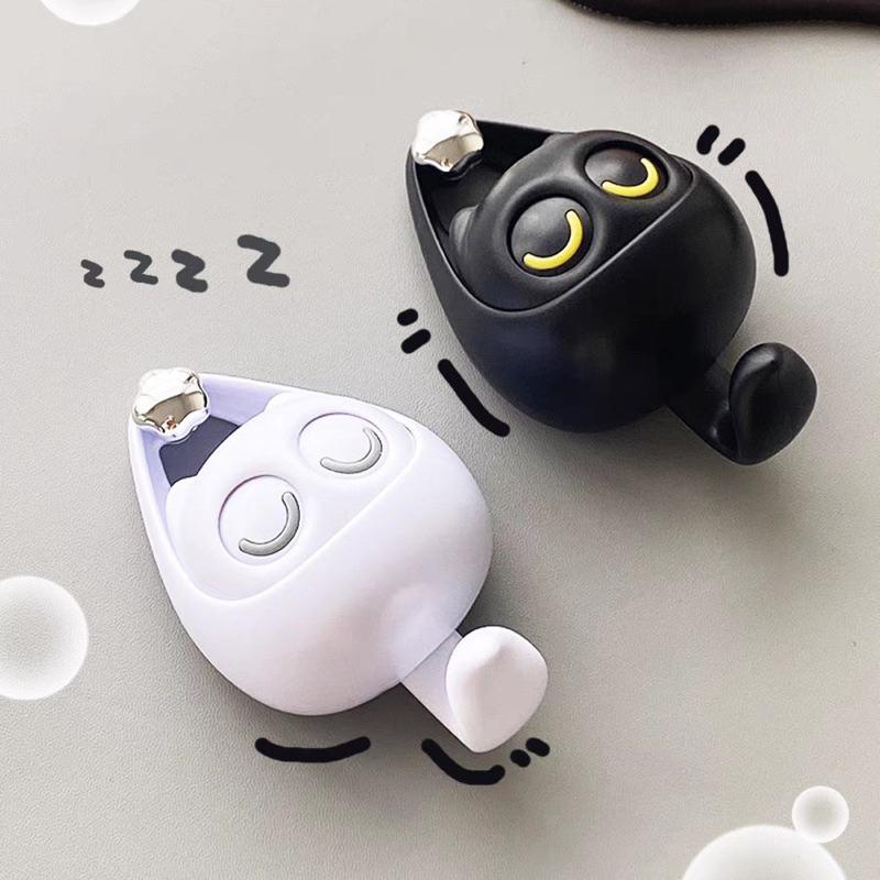 2024夏季新款卡通可愛眨眼貓咪掛鉤創意黏鉤磁吸黑貓冰箱貼牆上鉤子鑰匙掛衣鉤-細節圖5